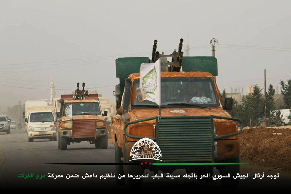 FSA Fighters 2 Kilometers from ISIS-held Albab in Northern Rural Aleppo